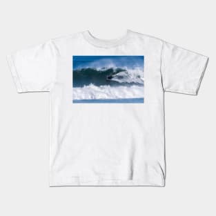 Bodyboarder in action Kids T-Shirt